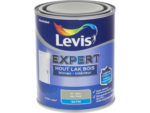 Levis Expert houtlak binnen zijdeglans 0,75l tin