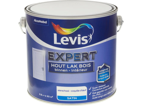 Levis Expert houtlak binnen zijdeglans 2,5l eierschaal