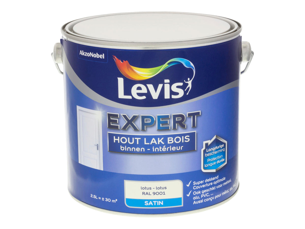 Levis Expert houtlak binnen zijdeglans 2,5l lotus