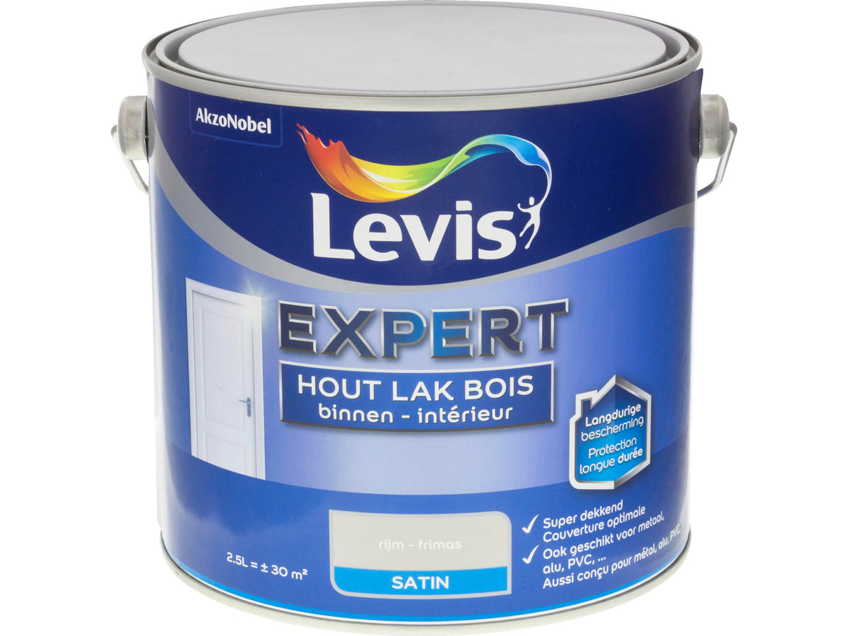 Levis Expert houtlak binnen zijdeglans 2,5l rijm