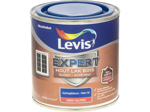 Levis Expert houtlak buiten hoogglans 0,25l koningsblauw