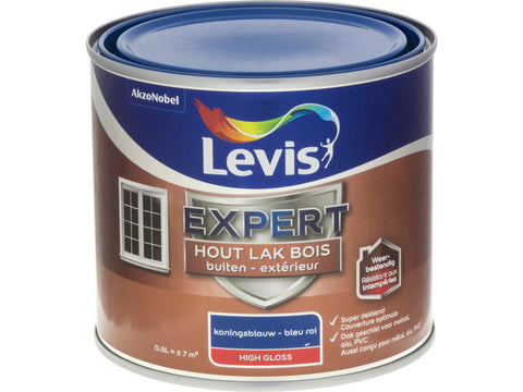 Levis Expert houtlak buiten hoogglans 0,5l koningsblauw