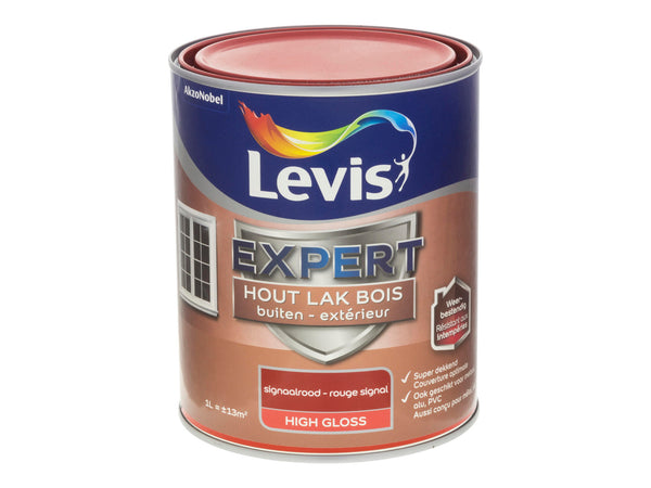 Levis Expert laque bois extérieur brillant 1l rouge signal