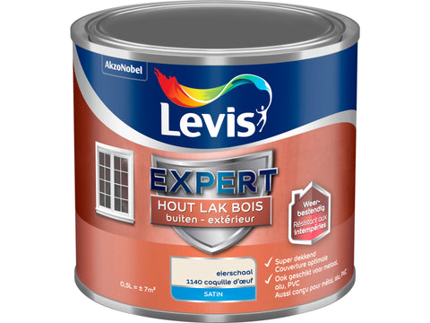 Levis Expert houtlak buiten zijdeglans 0,5l eierschaal
