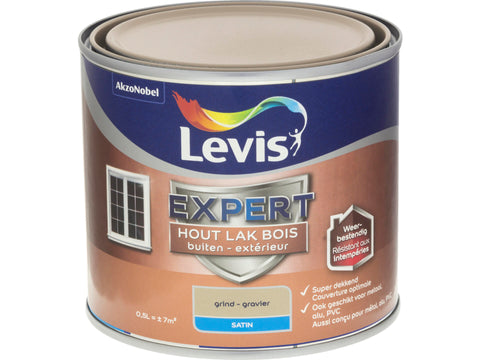 Levis Expert houtlak buiten zijdeglans 0,5l grind
