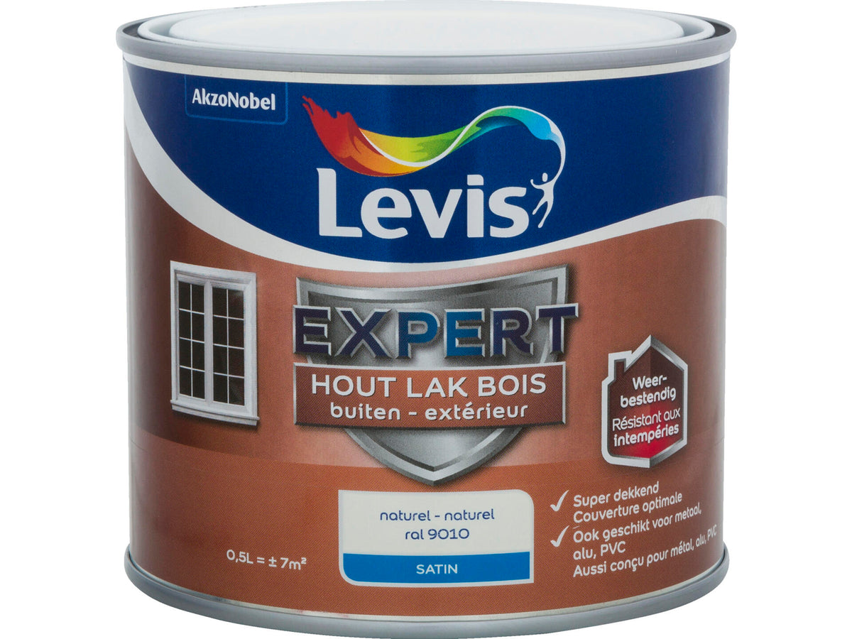 Levis Expert houtlak buiten zijdeglans 0,5l naturel