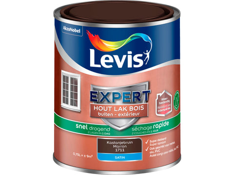 Levis Expert houtlak buiten zijdeglans 0,75l kastanjebruin