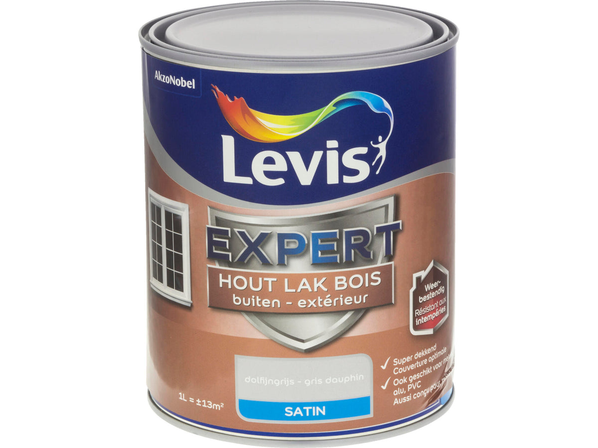 Levis Expert houtlak buiten zijdeglans 1l dolfijngrijs