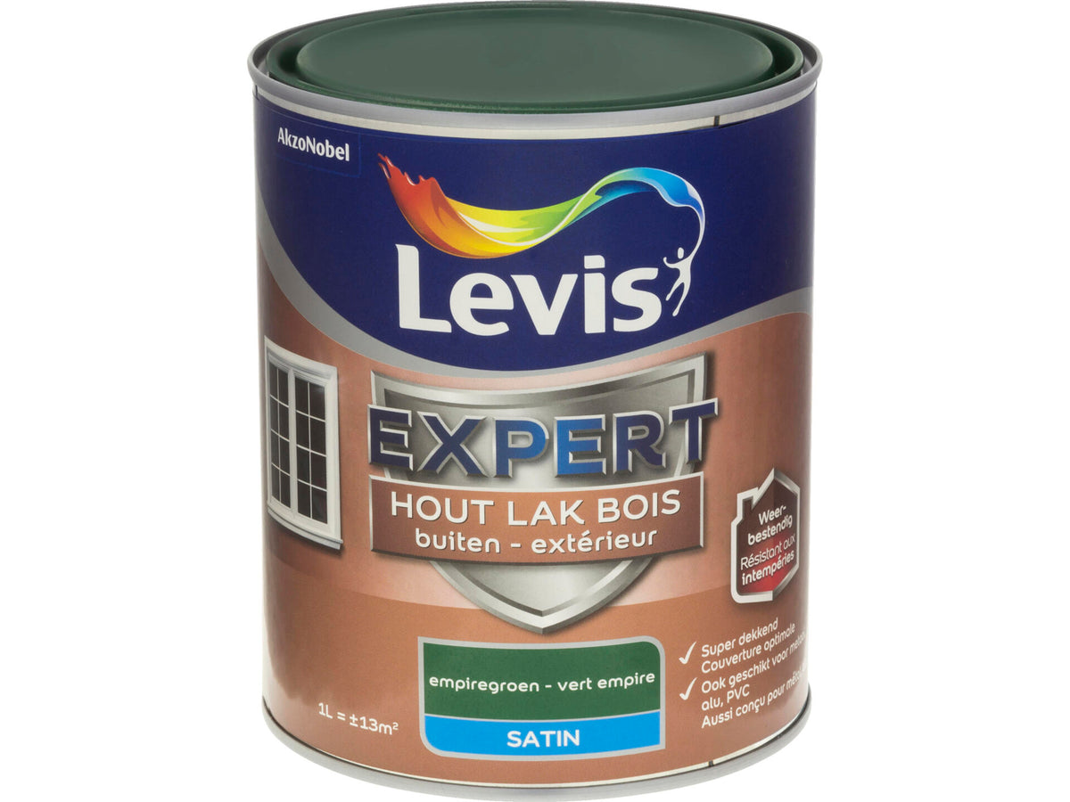 Levis Expert houtlak buiten zijdeglans 1l empiregroen