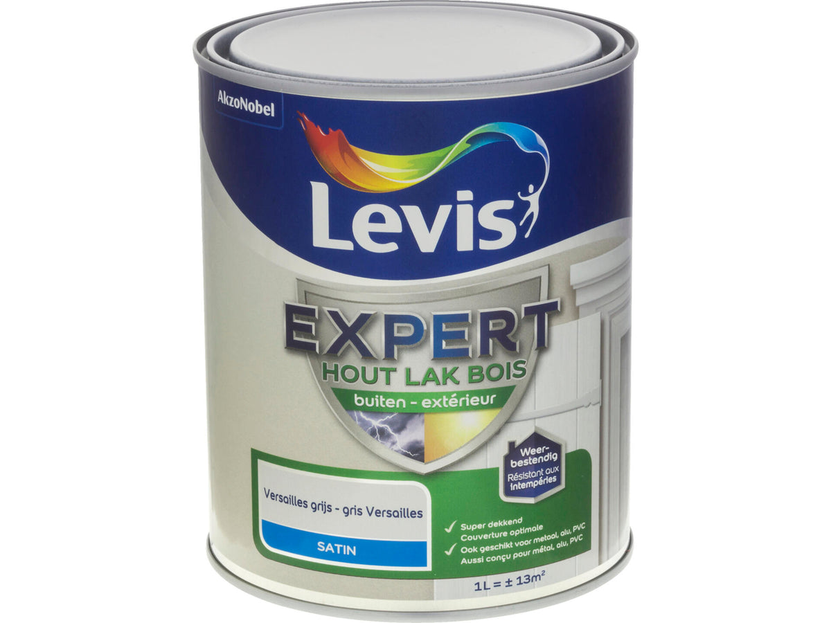 Levis Expert houtlak buiten zijdeglans 1l versailles grijs