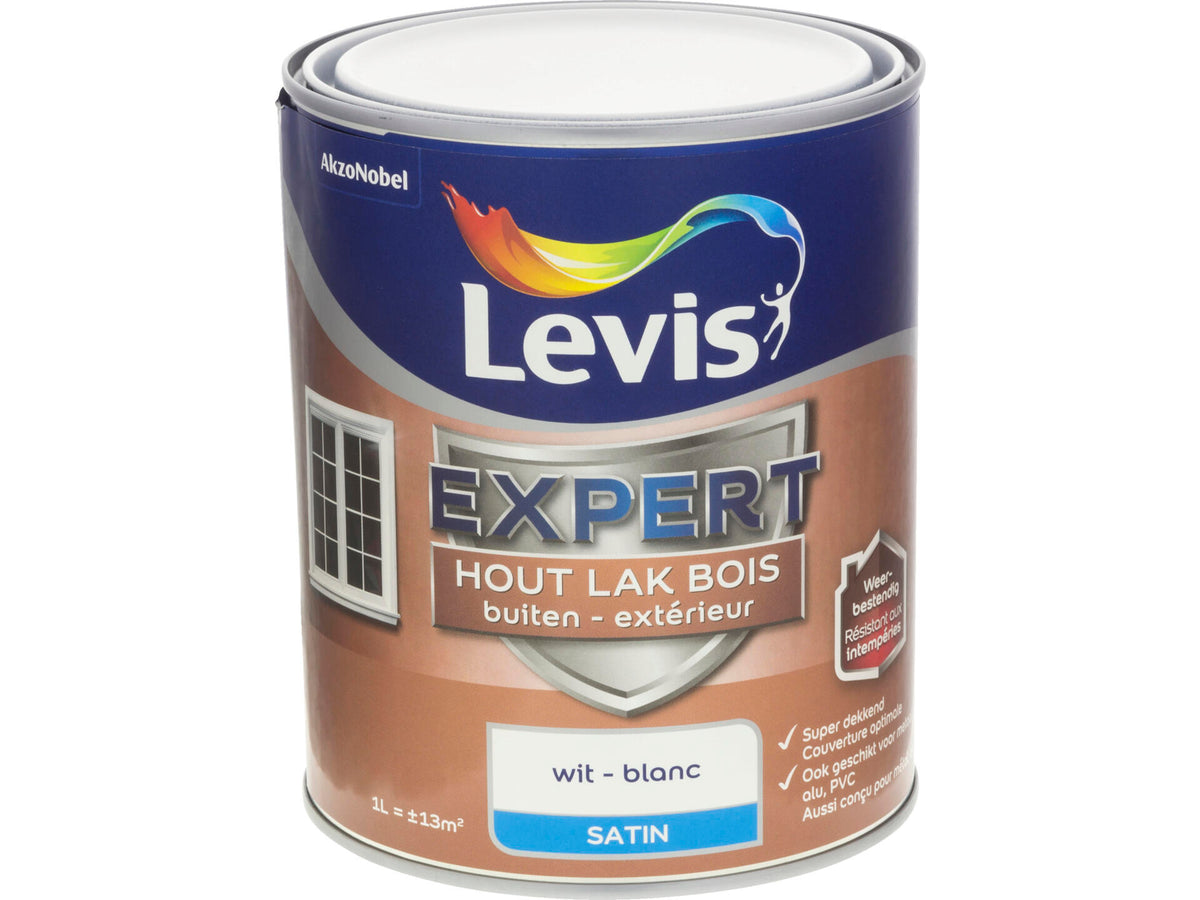 Levis Expert houtlak buiten zijdeglans 1l wit