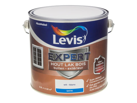 Levis Expert houtlak buiten zijdeglans 2,5l wit