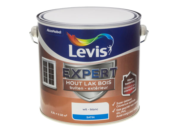 Levis Expert houtlak buiten zijdeglans 2,5l wit