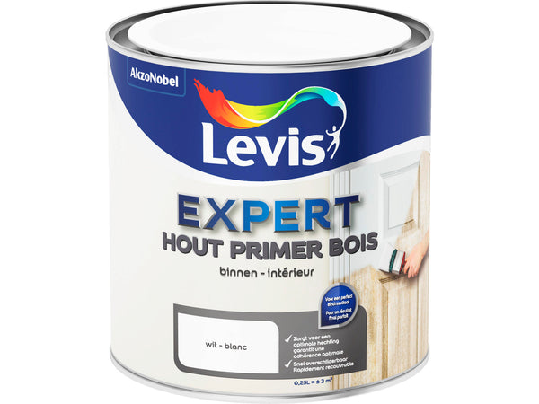 Levis Expert primer houtlak binnen 0,25l wit