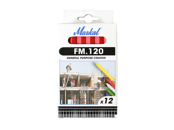 Markal FM 120 craie marquage rouge 12 pièces