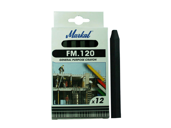 Markal FM 120 craie de marquage noir 12 pièces