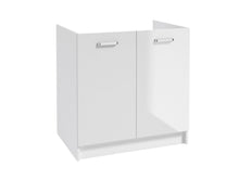 First meuble sous-évier 80cm 2 portes blanc