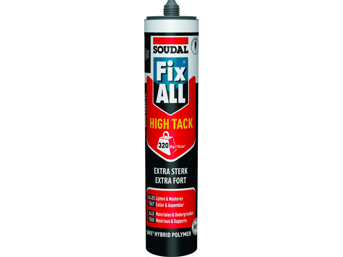 Soudal Fix All High Tack montagelijm 290ml zwart