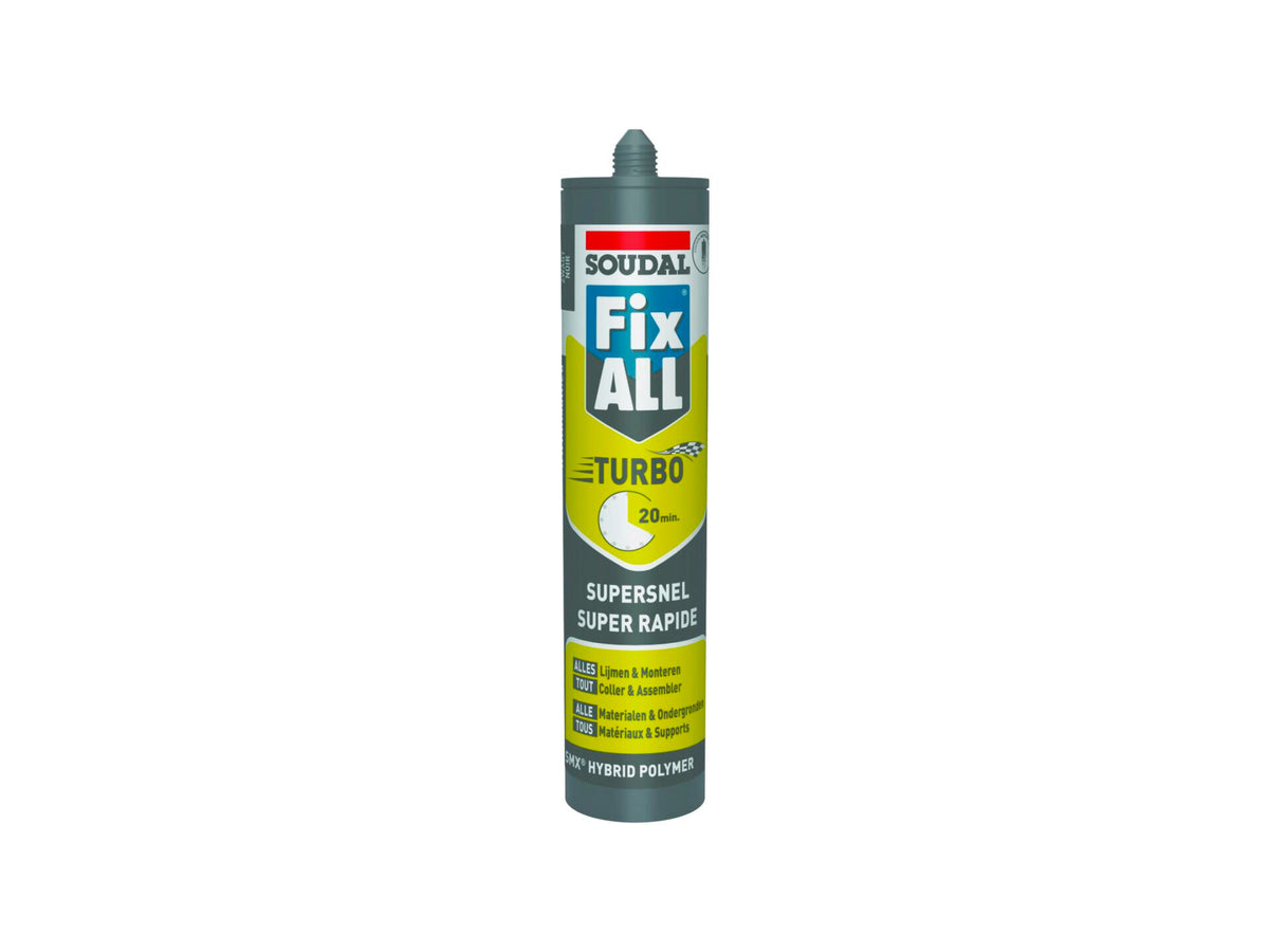 Soudal Fix All Turbo alleslijm 290ml zwart