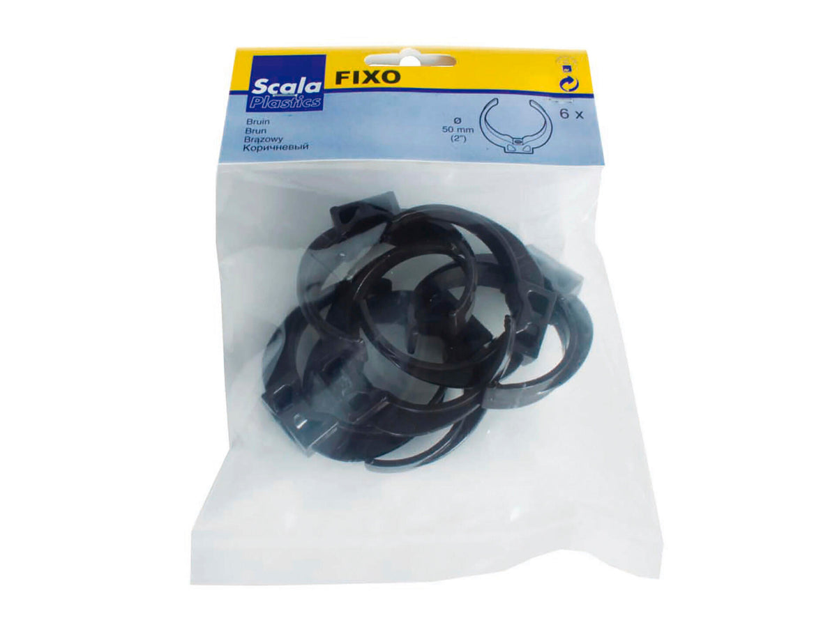 Scala Fixo steunklamp 50mm bruin 6 stuks