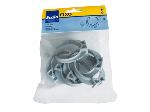 Scala Fixo steunklamp 50mm lichtgrijs 6 stuks