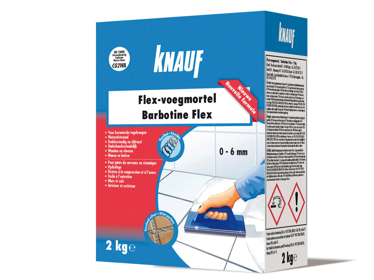 Knauf Flex voegmortel 2kg cementgrijs