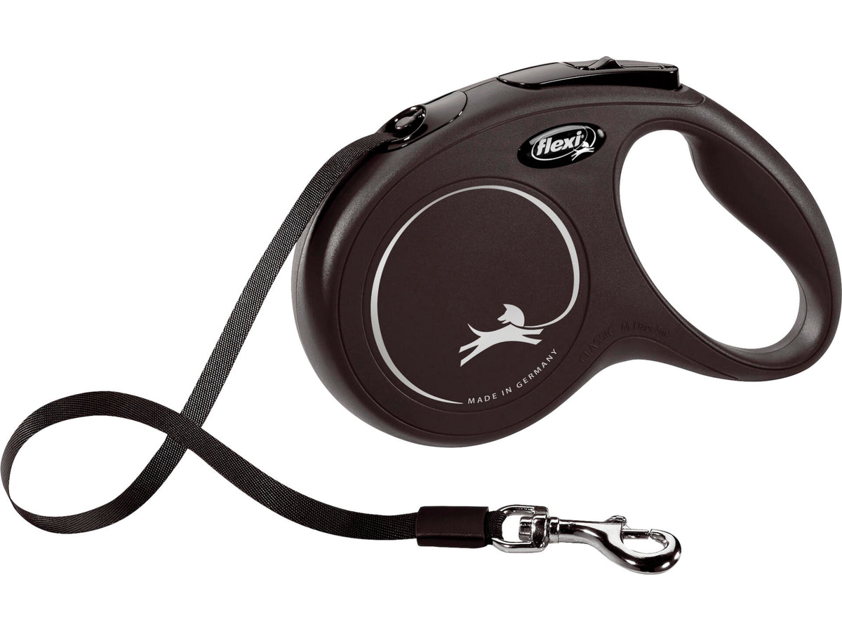 Flamingo Flexi New Classic leiband touw M 5m zwart