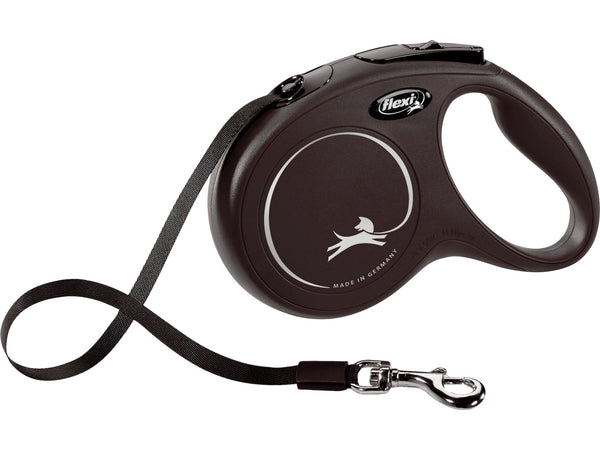 Flamingo Flexi New Classic leiband touw M 5m zwart
