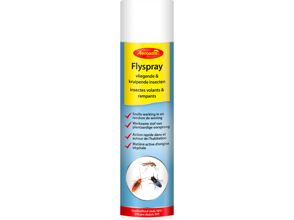 Aeroxon Flyspray insecticide spray tegen vliegende en kruipende insecten 400ml
