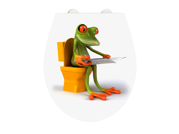 Wenko Frog News abattant WC Duroplast acryl
