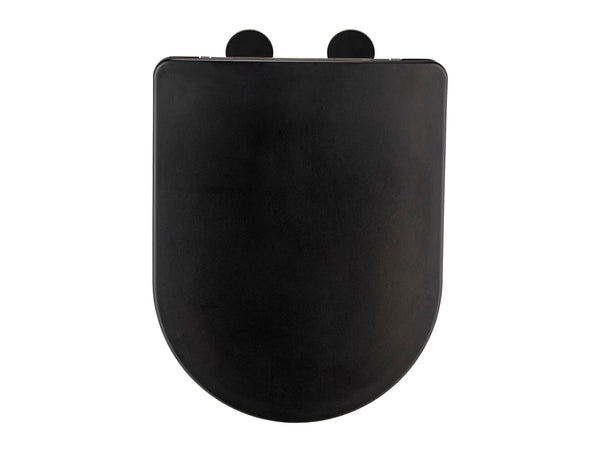 Wenko abattant WC Galati Duroplast noir mat