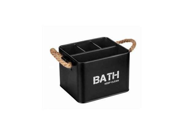 Wenko Gara badkamerbox 4 vakken zwart