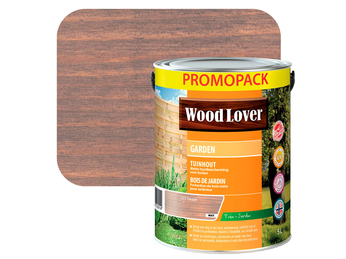 Wood Lover Garden houtbeits 5l taupe #233