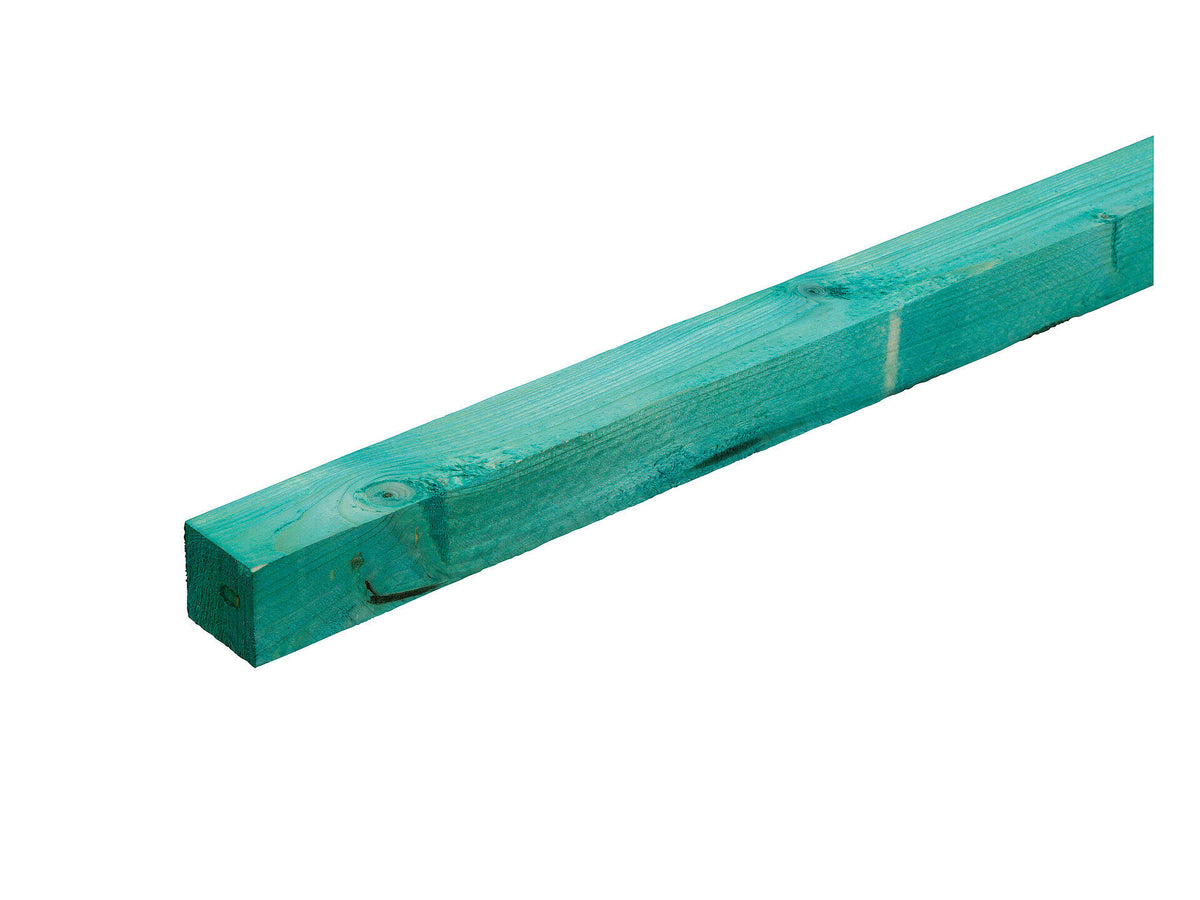 Gedrenkt hout +/- 47x47 mm +/- 2,4m