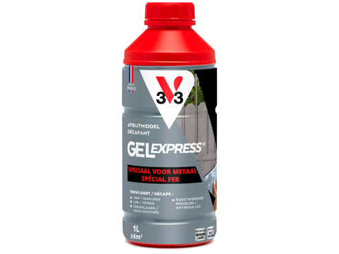 V33 Gel Express afbijtmiddel metaal 1l
