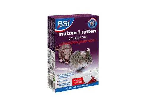 BSI Generation Grain'tech granen tegen ratten & muizen 6x25 g