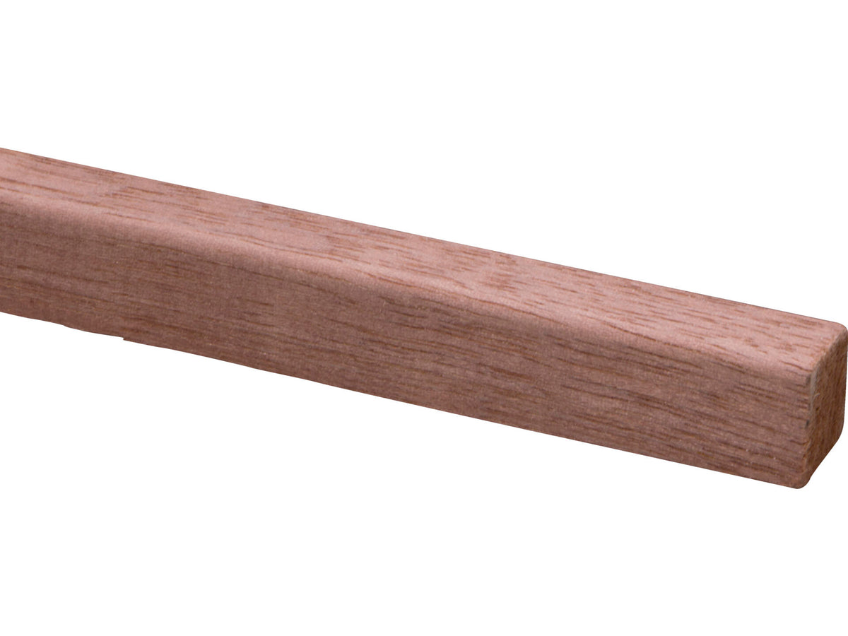 Glaslat 19x16 mm 270cm hardhout rood