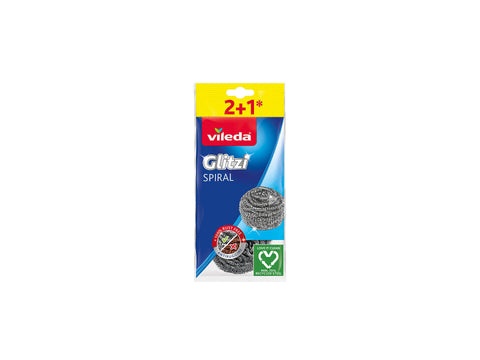 Vileda Glitzi Spiral 2+1 inox spons 3 stuks