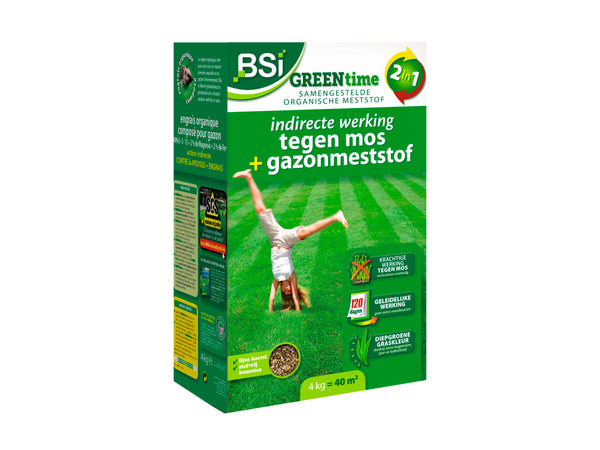 BSI GreenTime gazonmeststof tegen mos 4kg