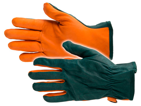 Busters Greenfield tuinhandschoenen M leer groen en oranje