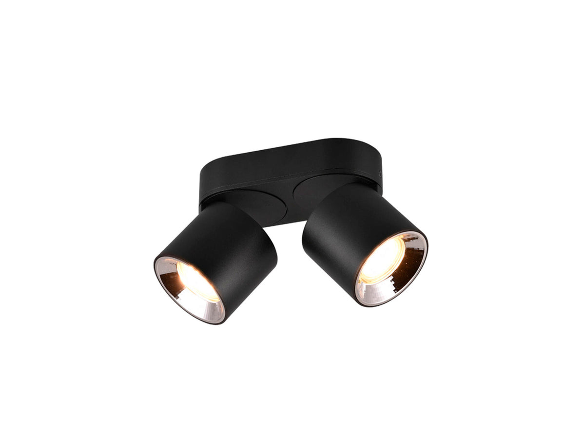 Trio Guayana plafondlamp GU10 max. 2x10 W zwart