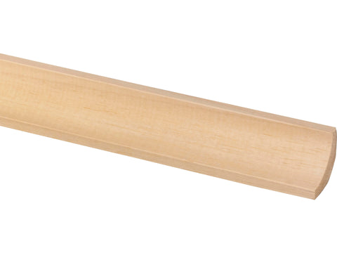Halfronde lat 22x9 mm 240cm hardhout