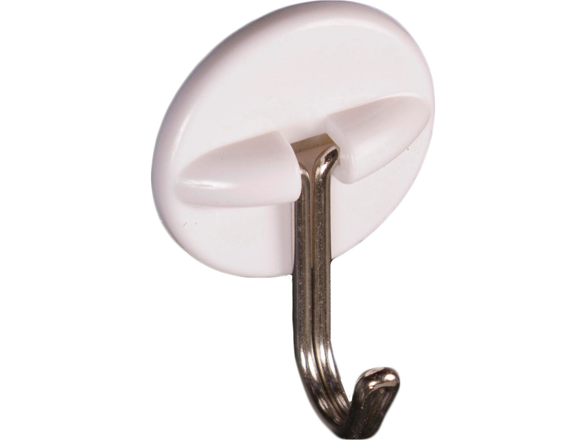 Linea Bertomani Handdoekhaakje zelfklevend 4,2x6 cm kunststof wit 4 stuks