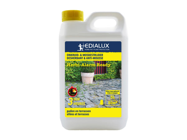 Edialux Herbi-Alarm Ready désherbant & anti-mousse 3l