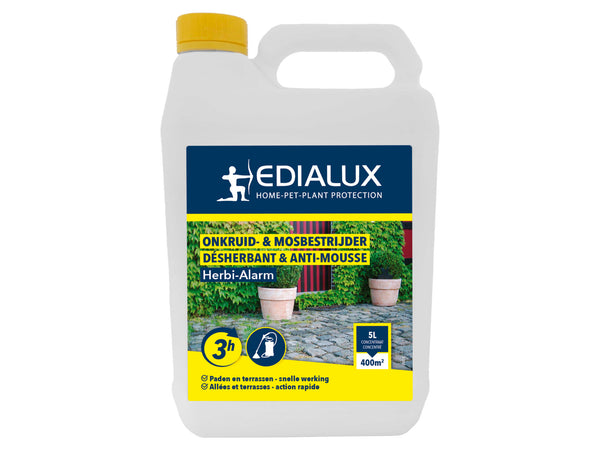 Edialux Herbi-Alarm désherbant & anti-mousse 5l