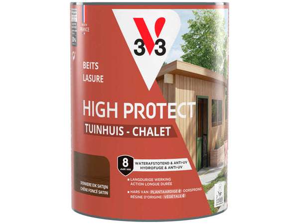 V33 Lasure High Protect abri de jardin 0,75 l chêne foncé