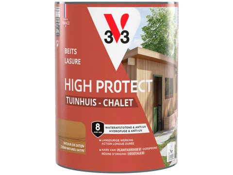 V33 High Protect beits tuinhuis 0,75l natuur eik