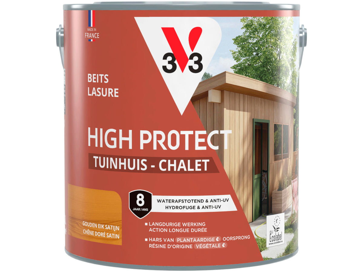 V33 High Protect beits tuinhuis 2,5l gouden eik