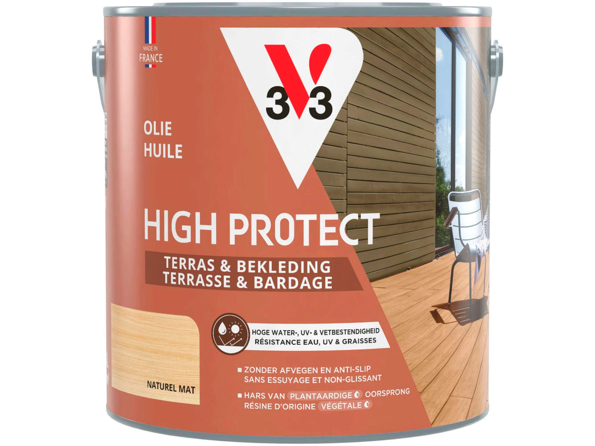 V33 High Protect olie terras gevel 2,5l naturel