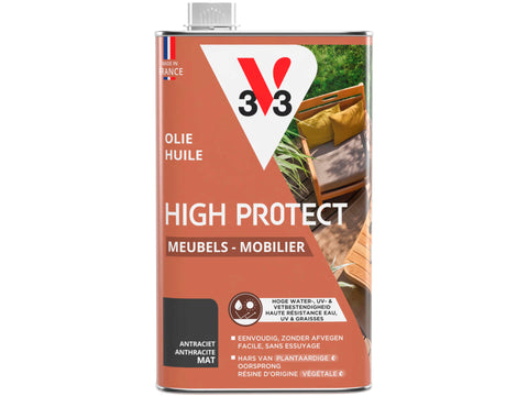 V33 High Protect olie tuinmeubilair 1l antraciet